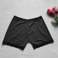 Sinstrong 1pc Summer Underwear Shorts Sexy Silk Ice Pants White/Black/Nude Women Safety Short Pants Gifts For Women 80-110 Kg