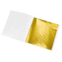 24K Gold Leaf Edible Gold Foil Sheets For Cake Decoration For Arts Crafts Gilding Paper 10PcsPack Gold Leaf Craft Paper
