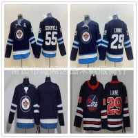 ✗☸ Foreign trade wholesale NHL jersey Jets blue childrens clothing womens clothing ice hockey uniform hockey jersey