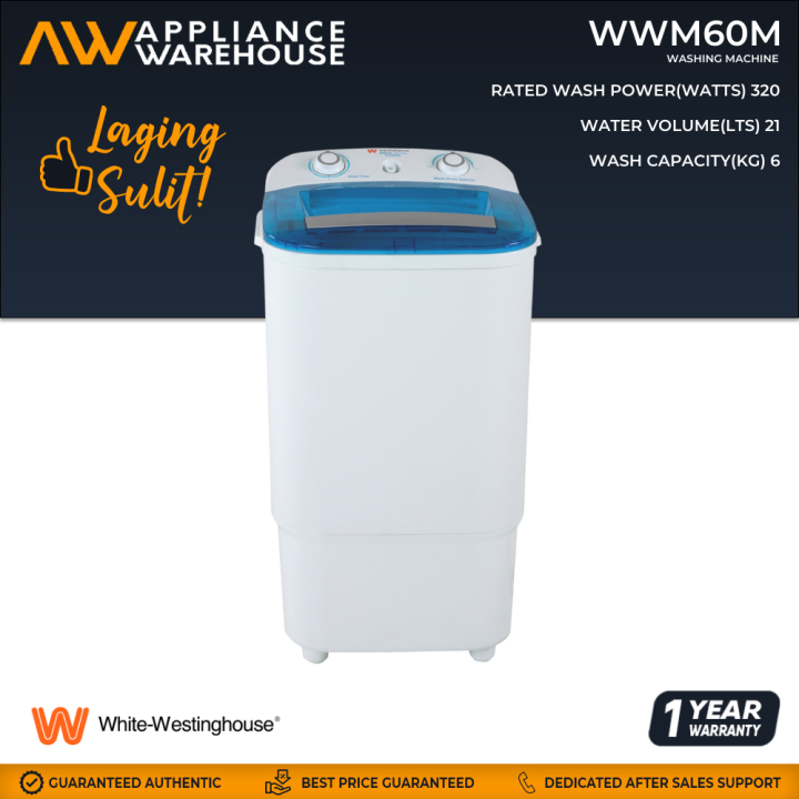 White Westinghouse WWM60M 6kg Single Tub Washing Machine Lazada PH