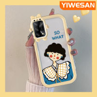 เคส Chenyyka สำหรับ OPPO A74 4G A95 4G A74 F19S F19 5G A54 5G Reno 6 Lite เคสการ์ตูนน่ารักสาวน่ารักหลากสีสีทึบกันกระแทกเคสมือถือป้องกันรอยขีดข่วนกันลื่นฝาครอบป้องกันโปร่งใส