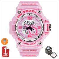 SMAEL นาฬิกาข้อมือผู้หญิง กันน้ำ 100%  Sport Digital LED &amp; Analog สีสันสุดCool รุ่น SM1808 NEW พร้อมกล่องเหล็ก SMAEL