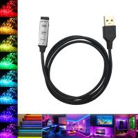 USB ตัวควบคุม RGB DC 5V หรี่ Led พร้อม3คีย์4ข้อต่อหัวเข็มหมุดตัวเมียสำหรับ5V RGB นำ USB Strip 19โหมดไดนามิกสำหรับแถบไฟ Led