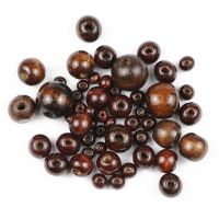 10~500pcs 5/6/8/10/12MM Brown Natural Wooden Beads Eco-Friendly Round wood Loose beads for Jewelry makeing bracelet DIY Finginds Traps  Drains