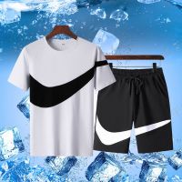 【July hot】 High-end brand sportswear suit mens summer short-sleeved T-shirt leisure a complete set of running