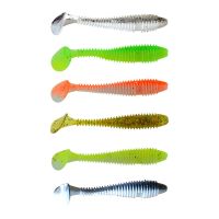 【hot】♤☇☌ 20PCS/Pack Soft T Tail Fishing Set Grub Worm Swimbaits Silicone Baits Pesca Bass Carp Tackle Bait