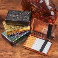 ♚ New relief retro European return antique cigarette case elephant totem men 39;s 14 pack portable
