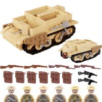 WW2 British Army Building Blocks Military Weapon Accessories Gun Backpack Soldier Figures Bren Car Tank Bricks Toys Gifts D297 Building Sets