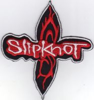 iron on patch Embroidery Slipknot Band Music Heavy Metal 9x9cm เพลงเฮฟวีเมทัล วงดนตรี ตัวรีด เย็บติดผ้าประเทศไทย โลโก้ปัก มีกาวสำหรับรีด ตกแต่งเสื้อผ้า