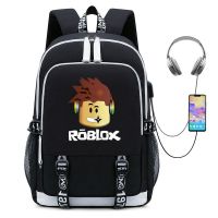 โลกเสมือนจริงรอบเกม roblox ชายและหญิงกระเป๋าเป้สะพายหลังคอมพิวเตอร์กระเป๋านักเรียนเดินทางหลายชั้นหล่อ