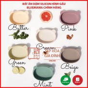 BÁT ĂN DẶM SILICON HÌNH GẤU BLUEMAMA CHÍNH HÃNG CHO BÉ