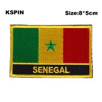 Senegal Rectangular Shape Flag patches embroidered flag patches national flag patches for clothing DIY Decoration PT0154-R Valves