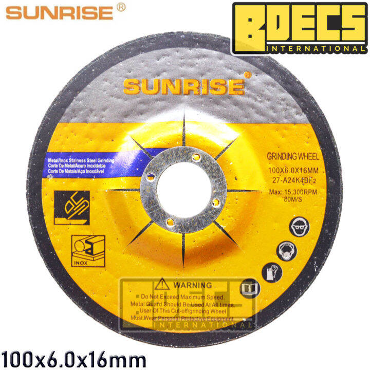 Sunrise Grinding Disc 4" Heavy Duty (25 Pcs) Lazada PH