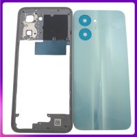 For OPPO Realme C33 RMX3624 Phone Housing Middle Frame Battery Cover Back Panel Rear Housing Door Case With Logo