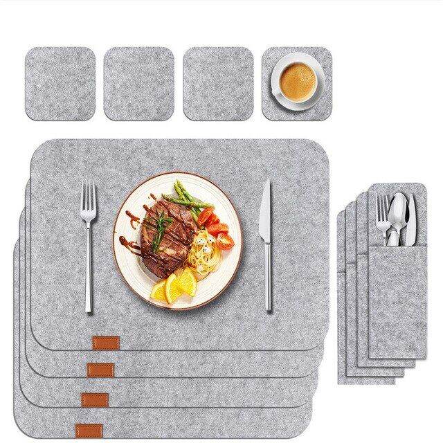 3-12-18pcs-kitchen-washable-felt-dinning-placemats-for-table-mat-heat-insulated-glass-coasters-cutlery-storage-bags-home-decor