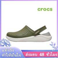 〖2022คุณภาพสูงและราคาถูก〗CROCS LITERIDE CLOG รองงเท้าแตะ รองเท้าแฟชั่นญ รองเท้าแตะ รองเท้าแตะชาย รองเท้าแตะหญิง รองเท้าผู้หญิง รองเท้าผู้ชาย รองเท้าใส่ในบ้าน T025-05 แบบเดียวกับในห้าง