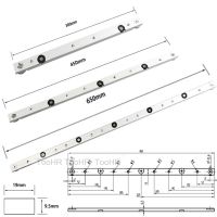 300/450/650Mm Aluminium Aloi Rel Miter Bar Slider Table Saw Gauge Rod Miter T-track Slot Woodworking DIY Meja Kerja Miter Bar