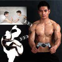 สายรัดข้อมือแบบปรับได้ อุปกรณ์ออกกำลังกาย Home Arm Stick Spring Chest Expander