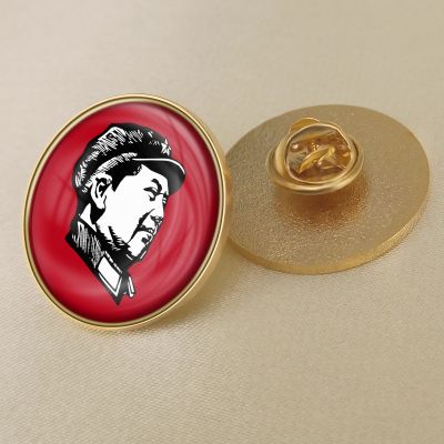 China Great Man Sun Yat-sen/Mao Zedong/Zhou EnLai/Deng XiaoPing/Genghis Khan/Lu Xun/Qin Shi Huang/Confucius Badges/Lapel Pins