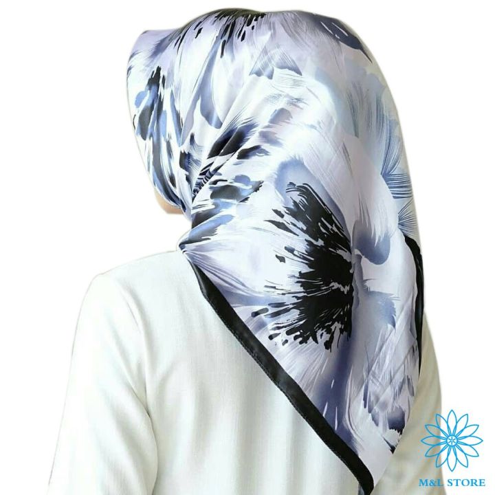 tudung-bawal-high-quality-printed-satin-hijab-square-scarf-shawl