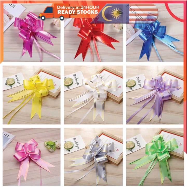 10PCS Round Pull Bow Ribbons Easy To Use Gift Wrapping Wedding