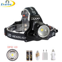 Super Bright Led ไฟหน้า XHP50ไฟหน้าลูเมนสูง USB ชาร์จที่มีประสิทธิภาพ H Ead Light ซูมหัวไฟฉาย H Ead Light