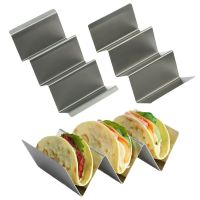 OKDEALS Wave Shape Home ถาดครัวสแตนเลส Burrito Stand Taco Holder แพนเค้ก Racks