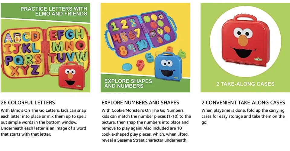 Sesame Street On The Go Letters and Numbers with Elmo & Cookie Monster