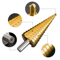 +【‘ 4-12 4-20 4-32 HSS Titanium Coated Step Drill Bit Drilling Power Tools Metal High Speed Steel Wood Hole Cutter Cone Drill