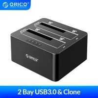 ORICO 2 Bay แท่นวางฮาร์ดดิสก์ SATA เป็น USB 3.0 Hard Drive Box พร้อมออฟไลน์ Clone สำหรับ 2.5/3.5 นิ้ว HDD SSD