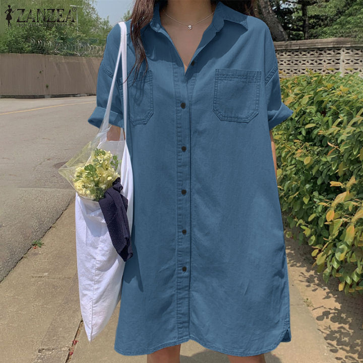 Denim Belted Shirt Dress – Lucy Rose-calidas.vn