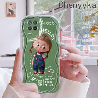 เคส Chenyyka สำหรับ Realme 8 5G 8S 5G Q3i V13 5G Narzo 30 Q3เคสการ์ตูนน่ารักผู้หญิงสวยเนื้อครีมขอบกันกระแทกแบบใสนิ่มเคสมือถือสร้างสรรค์โปร่งใสลายกล้องถ่ายรูปฝาครอบป้องกันสีอ่อนโยน