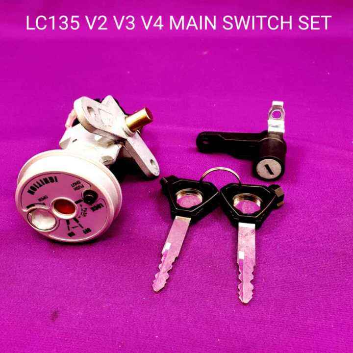 LC135 NEW V2 V3 V4 YAMAHA MAIN SWITCH KEY SET " FIREKING " Lazada