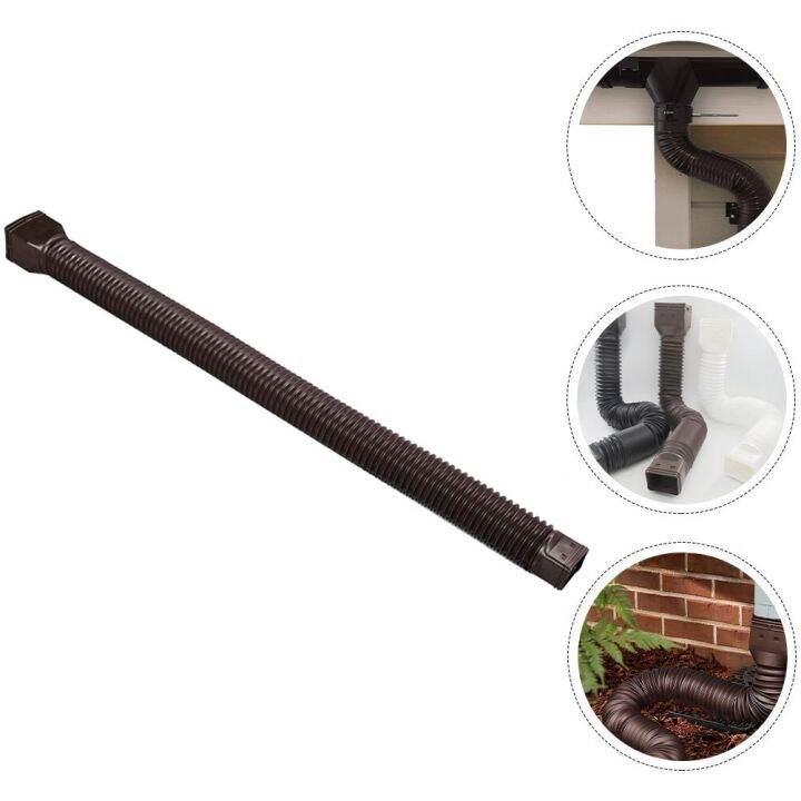 Black Hose Flexible Gutter Downspout Extender Tubing Extension Drain