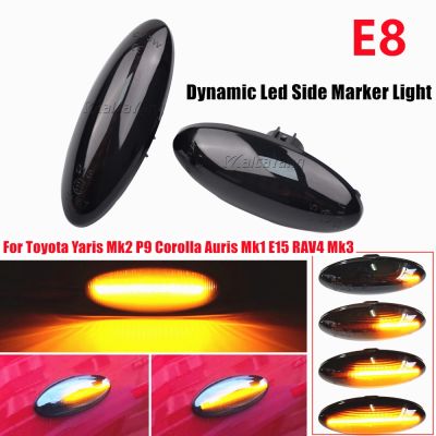 ▧✖ↂ Scroll Blinker LED Side Marker Turn Signal Light For Toyota Yaris Mk2 P9 RAV4 Mk3 ACA3/ALA3 Auris Mk1 E15 COROLLA Dynamic Lamp