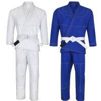 100% Cotton Fight Gear Brazilian Jiu Jitsu Gi For Men Women Bjj Gi Uniform Kimonos Medium Weight Preshrunk With White Belt