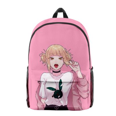 Cartoon Novelty My Hero Academia Toga Himiko Student Notebook Backpacks 3D Printed Oxford Waterproof Boys/Girls Travel Bags