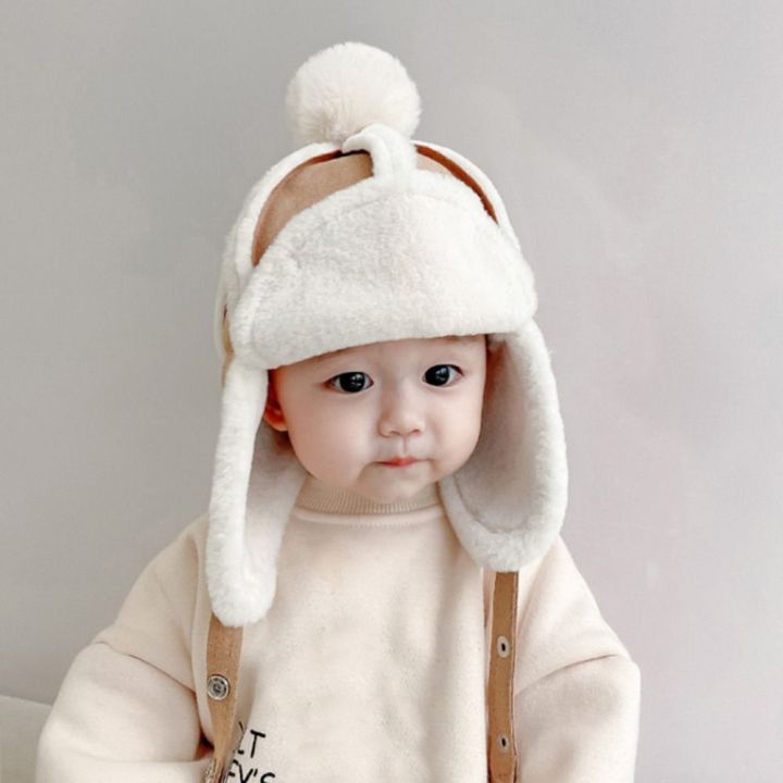 kelansi-หมวกหมวกตุ๊กตาเด็กอบอุ่นน่ารักสำหรับหน้าหนาวเครื่องป้องกันหูหมวกสไตล์เกาหลีเด็ก