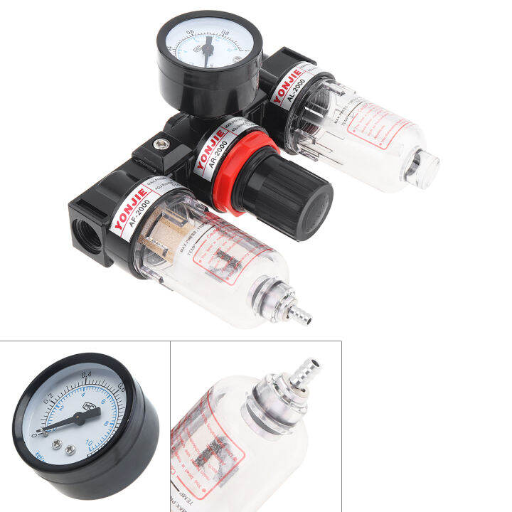 Air Compressor Adjustable Three Union Oil Water Separator Regulator PT1 ...