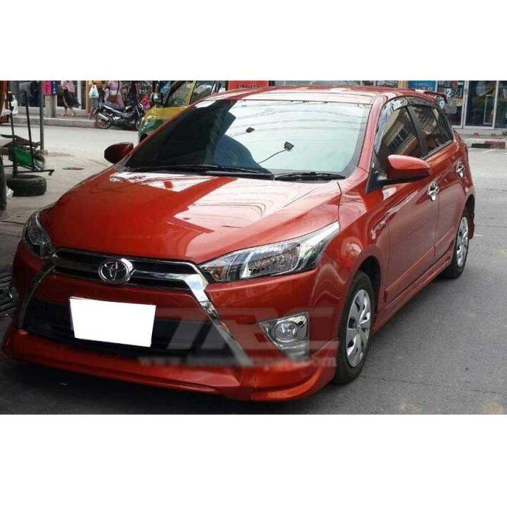 สเกิร์ตรอบคัน-รอบคัน-yaris-2014-2015-2016-ทรง-freeway-พลาสติกงานไทย-งานดิบไม่ทำสี