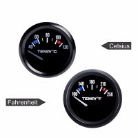 DRAGON GAUGE Water Temp Car Gauge 2"52mm 40~120 Celsius Centigrade 100~250 Fahrenheit Temperature Instrument Black Bezel