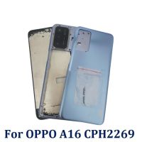 Bdkp-For Oppo A16 Door Cover Rear Case Back Housing Power Volume Key Button Middle Bezel Front LCD Frame Panel Camera Lens