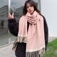 Hot sell Cute little bear printing of new fund of 2023 autumn winters tassel warm imitation cashmere scarf shawl; female winter han edition joke