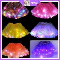 GARZHE24272 Bercahaya Gaun LED กระโปรงเต้นรำบัลเล่ต์ Berkilau Kostum Glow Tutu