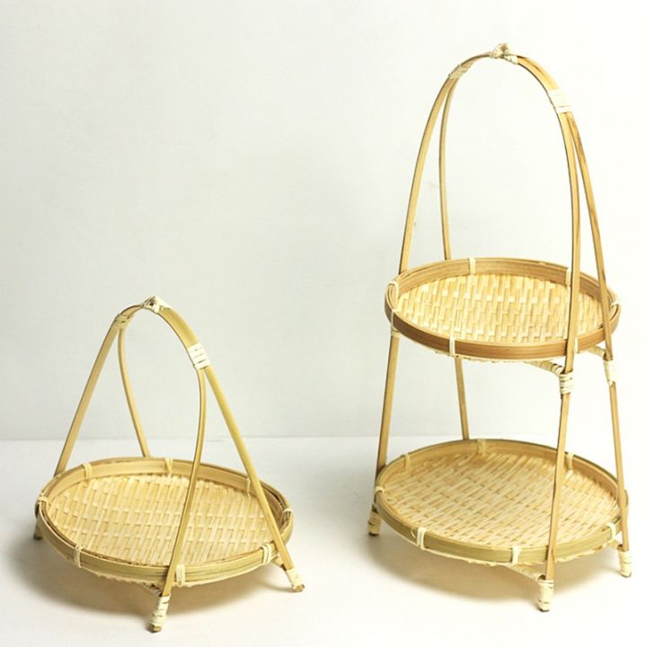 bamboo-weaving-straw-baskets-tier-rack-wicker-fruit-bread-food-storage-kitchen-decorate-round-plate-stand-container