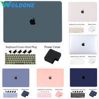 4 in 1 bundle for 2023 Macbook Air m2 2022 Case Pro 13 14 15 16 นิ้ว 2021 2021 A2681 A2337 A2338 แมตต์ครีมปกแข็ง เคสชาร์จแบบไม่มีการป้องกันฝาครอบคีย์บอร์ดปลั๊กกันฝุ่น