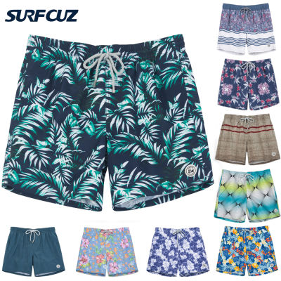 SURFCUZ Mens Swim Trunks Quick Dry Beach Board Shorts Mesh Lining Swimwear Bathing Suits with Pockets Summer Mens Swim Shorts