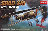 ACADEMY 12446โมเดลเครื่องบิน1/72 SPAD XIII WWI ชุดตัวต่อหุ่นประกอบเครื่องบินรบสำหรับแบบทหารสะสม Hoy ของเล่นแบบทำมือ