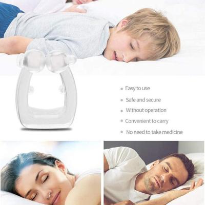 Anti Snoring Mini Nose Clip Transparent Silicone Breathing Women Appliance For Men K5I8