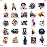 FOO 50pcs Anime สติ๊กเกอร์แล็ปท็อปสเก็ตบอร์ดกระเป๋ารูปลอกสติกเกอร์กันน้ำ